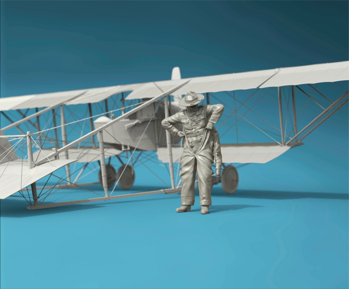 Copper State Models F32-056 US Army Air Service Airman almost in a suit 1/32