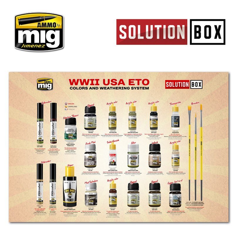 AMMO of Mig Jimenez 7700 WW II AMERICAN ETO SOLUTION BOX – zdjęcie 5