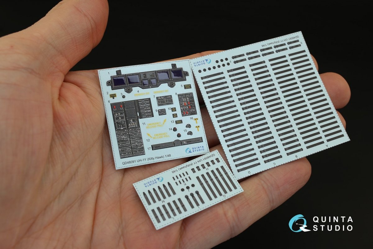 Quinta Studio QD48091 UH-1Y Venom 3D-Printed &amp;amp; coloured Interior on decal paper (for Kitty Hawk kit) 1/48 – zdjęcie 2