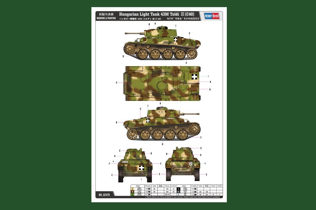 Hobby Boss 82479 Hungarian Light Tank 43M Toldi III(C40) 1/35 – image 3