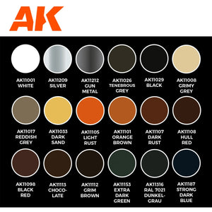 AK Interactive AK11767 SIGNATURE SET – TOTAL CHIPPING – KRISTOF PULINCKX PAINT SET 18x17 ml – zdjęcie 3