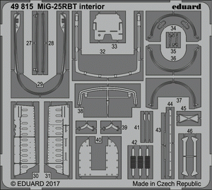 Eduard 49815 MiG-25RBT interior ICM 1/48 – zdjęcie 2