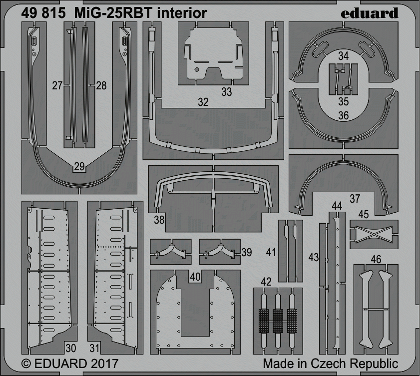 Eduard 49815 MiG-25RBT interior ICM 1/48 – zdjęcie 2