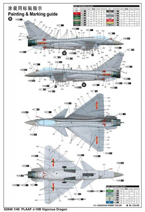 Trumpeter 02848 PLAAF J-10B Vigorous Dragon 1/48 – zdjęcie 11