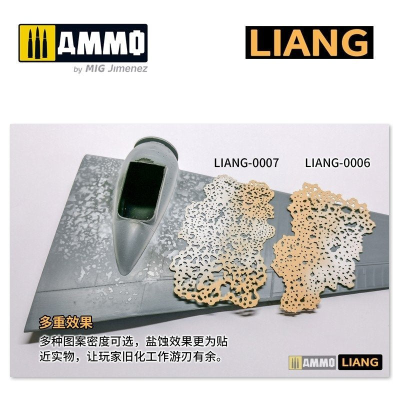 Liang 0007 Salt Weathering Effects Airbrush Stencils (Intensive) – zdjęcie 5