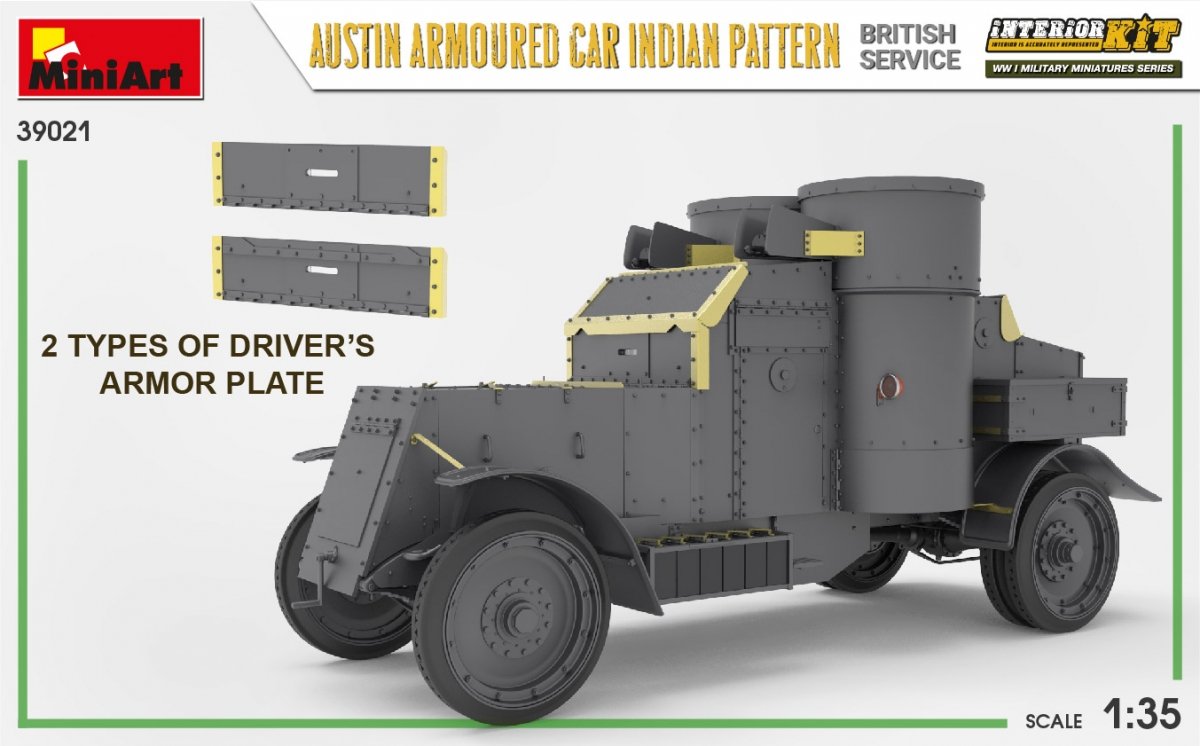 Miniart 39021 AUSTIN ARMORED CAR INDIAN PATTERN. BRITISH SERVICE. INTERIOR KIT 1/35 – image 5