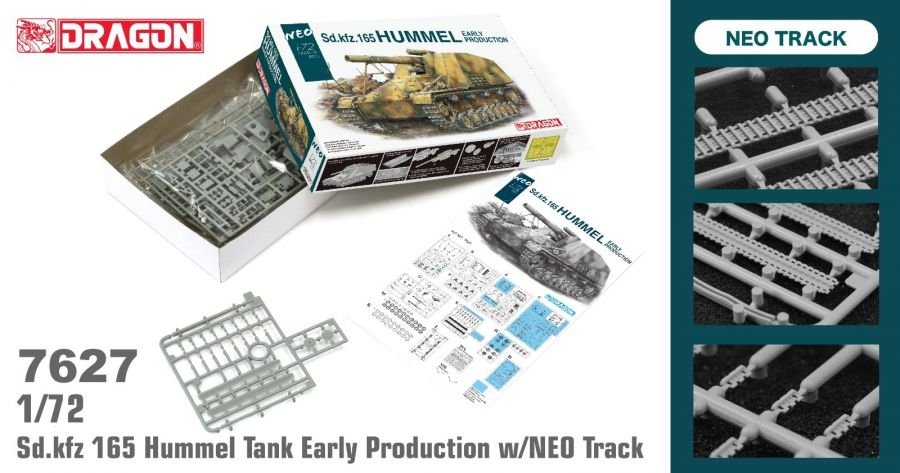 Dragon 7627 Sd.Kfz. 165 Hummel Tank Early Production w/NEO Track 1/72 – image 2