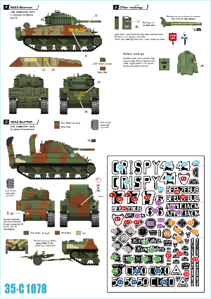 Star Decals 35-C1078 M4A3 Gun Tank and Flame Tank 1/35 – zdjęcie 2