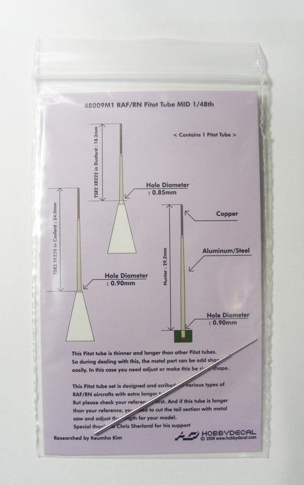 HobbyDecal MT48009V1 Tube de Pitot RAF/RN Milieu 1/48