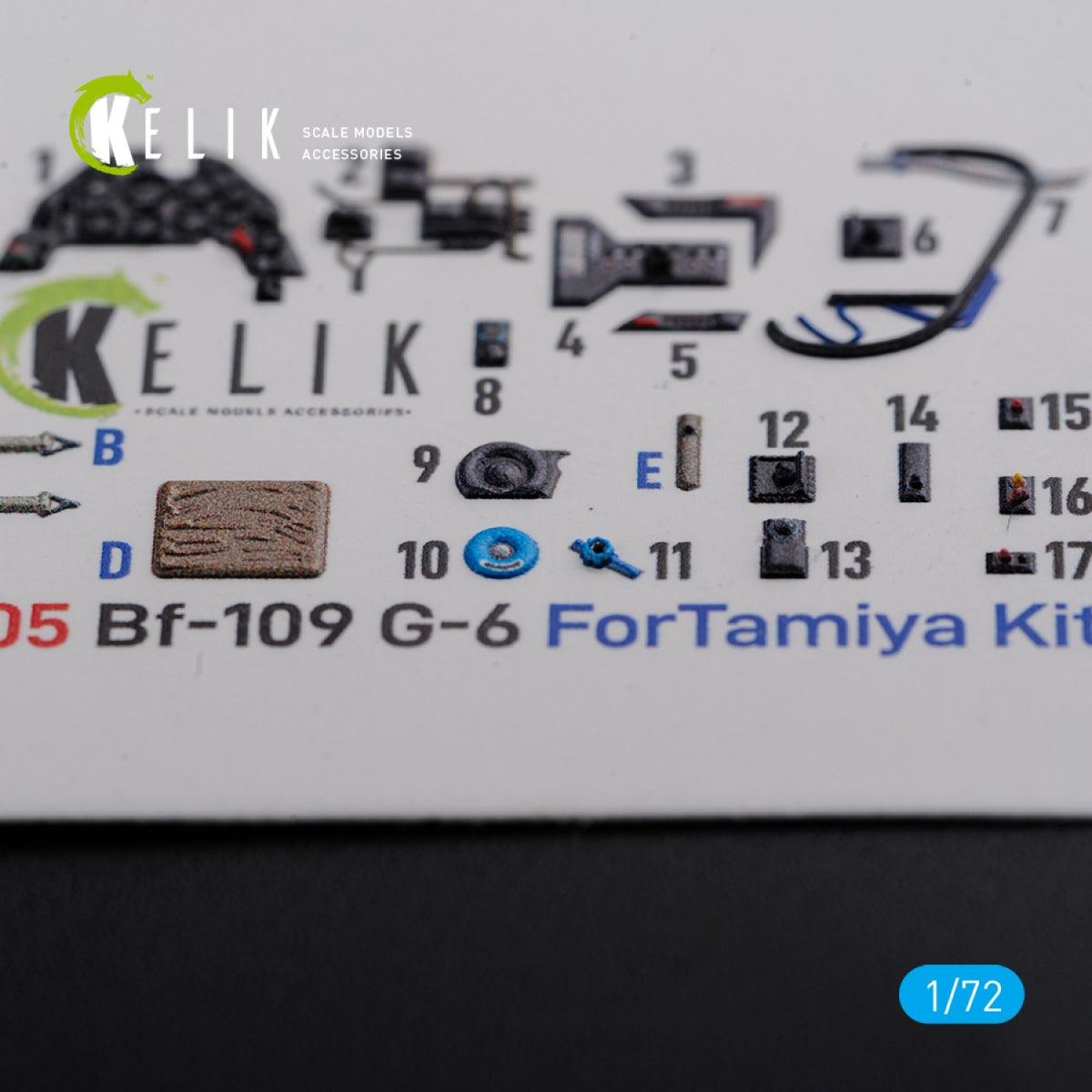 KELIK K72105 BF109 G-6 interior 3D decals for Tamiya kit 1/72 – zdjęcie 7