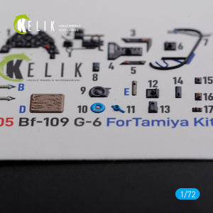 KELIK K72105 BF109 G-6 interior 3D decals for Tamiya kit 1/72 – zdjęcie 7