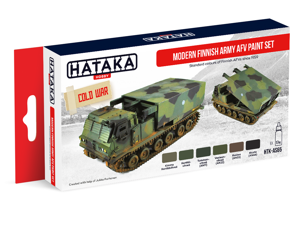 Hataka HTK-AS65 Modern Finnish Army AFV paint set (6x17ml) – zdjęcie 2