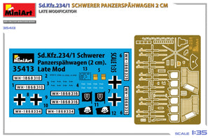 MiniArt 35413 Sd.Kfz.234/1 Schwerer Panzerspähwagen (2 cm). Late Mod 1/35 – zdjęcie 2