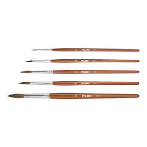Milan 10461 Blister pack 5 round brushes (goat &amp;amp; synthetic hair) 101 series no 0, 4,6, 8 and 12 – zdjęcie 2