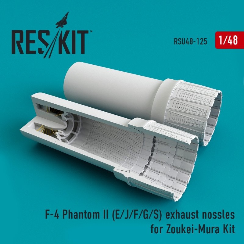 RESKIT RSU48-0125 Embouts d'échappement F-4 E/J/F/G/S Phantom II pour maquette Zoukei-Mura au 1/48