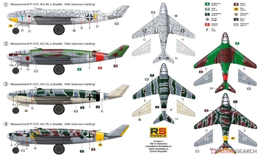 RS Models 92259 Me P.1107/II Aufklärer 1/72 – zdjęcie 7