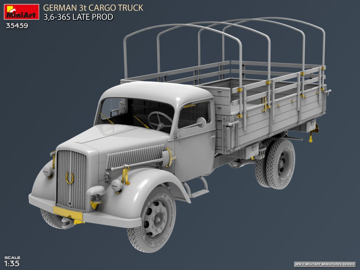 MiniArt 35459 German 3t Cargo Truck 3.5-36s Late Production 1/35 – zdjęcie 4
