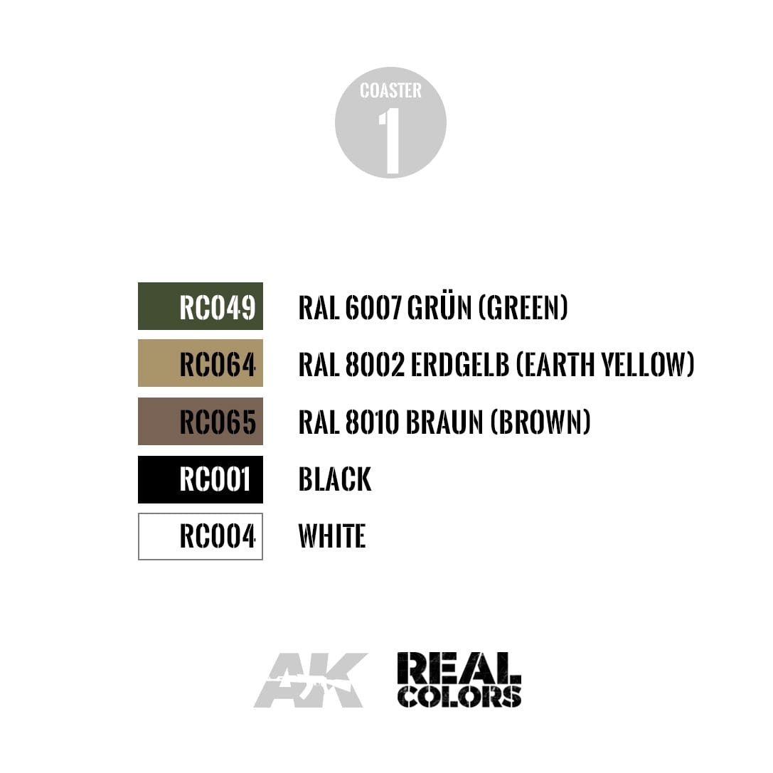 AK Interactive RC700 REAL COLORS COASTERS – zdjęcie 3