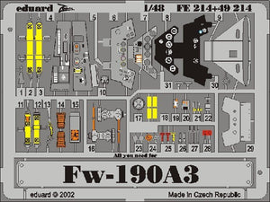 Eduard FE214 Fw 190A-3 1/48 Tamiya