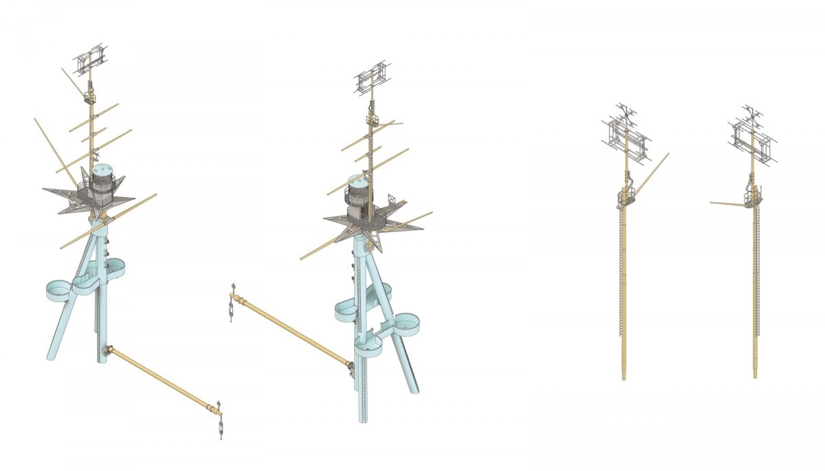 MK1 Design MS-20014 HMS RODNEY MAST&amp;amp;RADAR SET 1/200 – zdjęcie 7