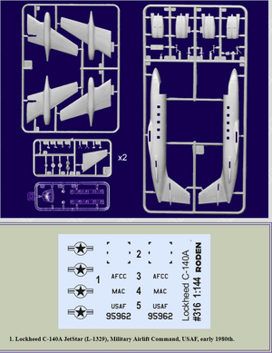 Roden 316 Lockheed C-140A JetStar 1/144 – zdjęcie 2