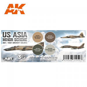 AK Interactive AK11751 US ASIA MINOR SCHEME (IIAF / IRIAF AIRCRAFT COLORS) 4x17 ml – zdjęcie 2