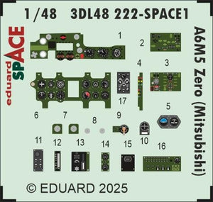 Eduard 3DL48222 A6M5 Zero (Mitsubishi) SPACE EDUARD 1/48 – zdjęcie 3