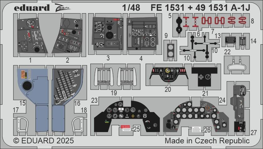 Eduard 491531 A-1J TAMIYA 1/48 – zdjęcie 2