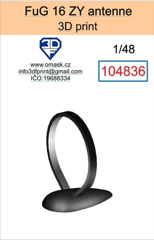 Omask 104836 FuG ZY antenna 3D print 1/48