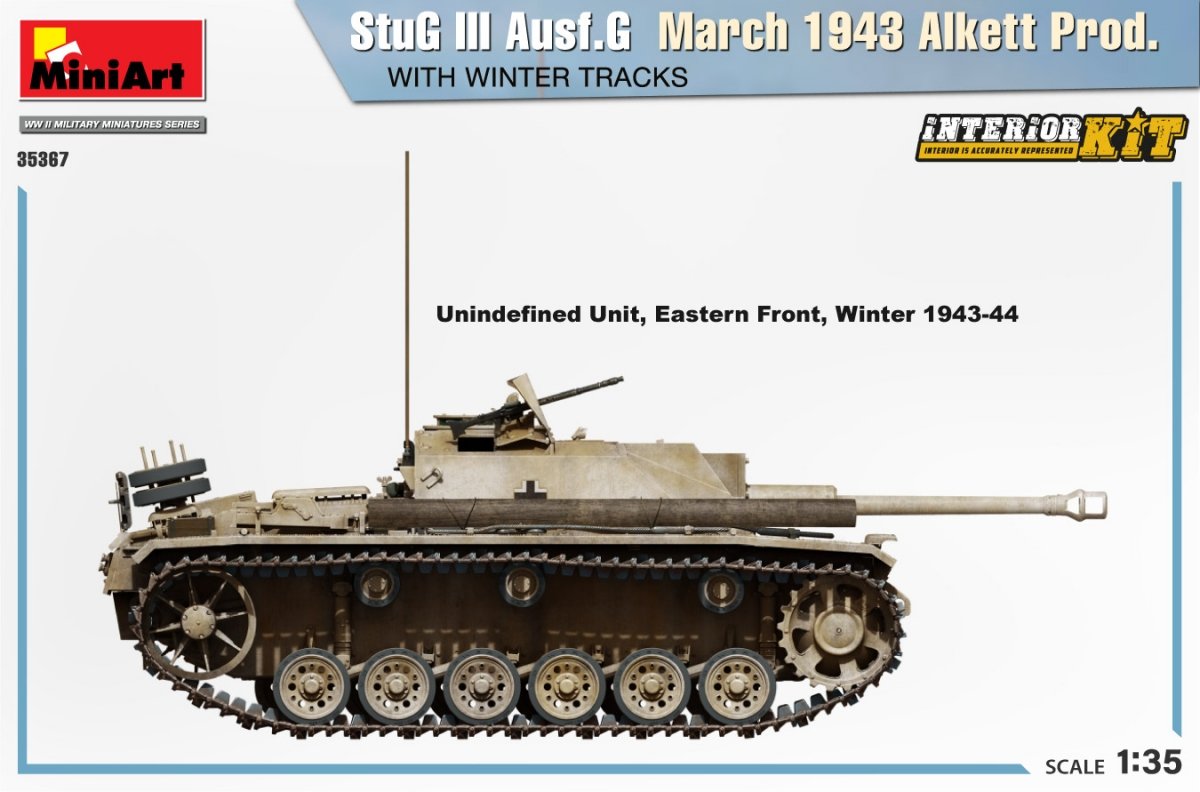 Mini Art 35367 StuG III Ausf. G March 1943 Alkett Prod. WITH WINTER TRACKS. INTERIOR KIT 1/35 – image 5