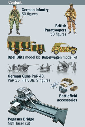 Italeri 6194 PEGASUS BRIDGE - D.Day 75Ann.1944-2019 - BATTLE SET 1/72 – zdjęcie 2