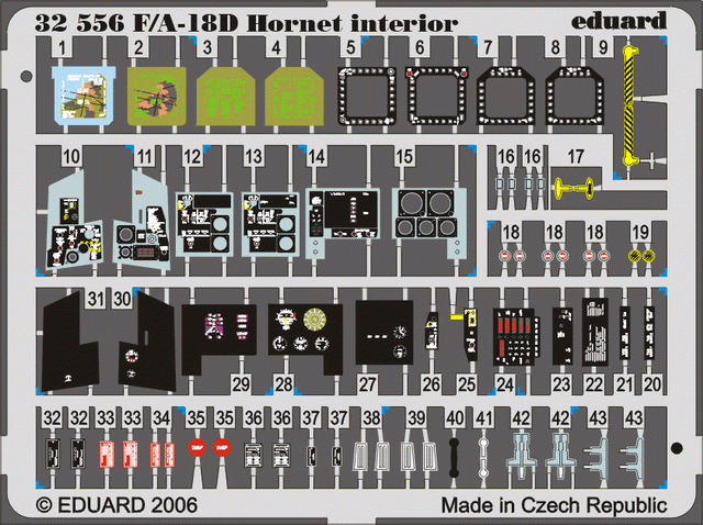 Eduard 32556 F-18D interior 1/32 ACADEMY – image 3