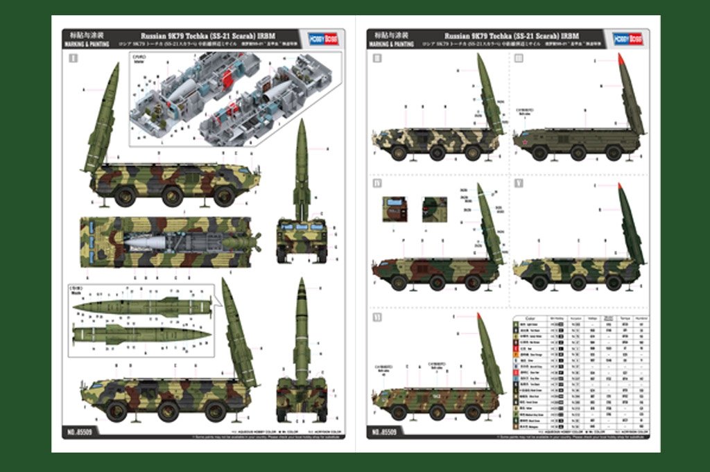 Hobby Boss 85509 Russian 9K79 Tochka (SS-21 Scarab) IRBM 1/35 – zdjęcie 4
