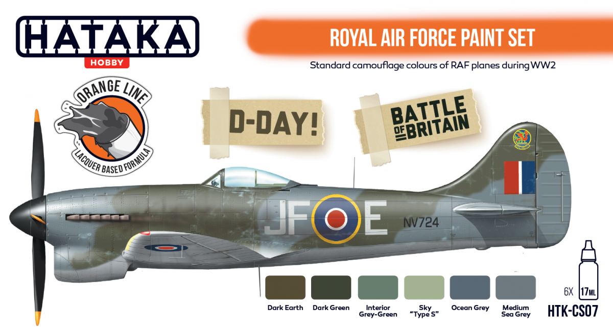 Hataka HTK-CS07 ORANGE LINE – Royal Air Force paint set 6x17 – zdjęcie 2