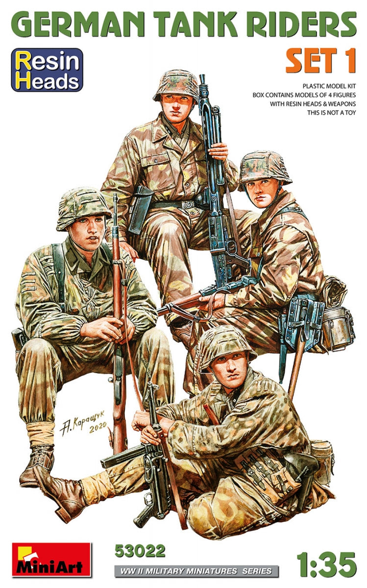 MiniArt 53022 GERMAN TANK RIDERS SET 1. RESIN HEADS 1/35