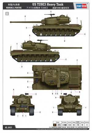 Hobby Boss 84511 US T29E3 Heavy Tank 1/35 – image 12