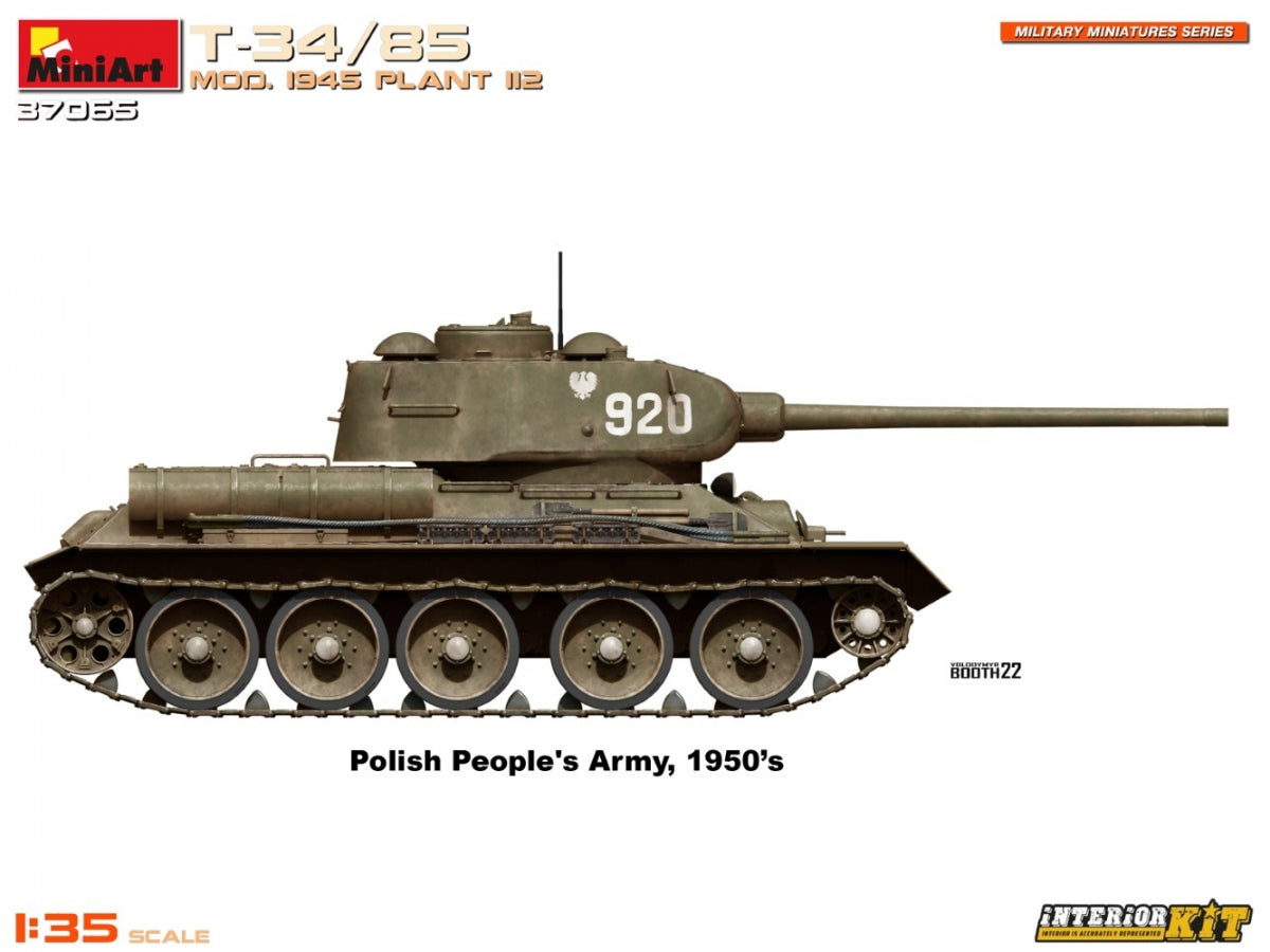 MiniArt 37065 T-34/85 MOD. 1945. PLANT 112. INTERIOR KIT 1/35 – image 14