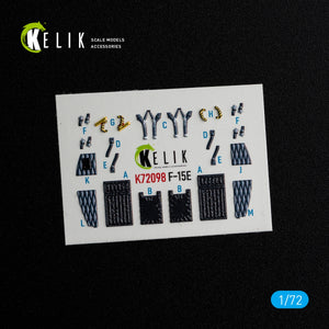 KELIK K72098 F-15E - interior 3D decals for GWH kit 1/72 – zdjęcie 2
