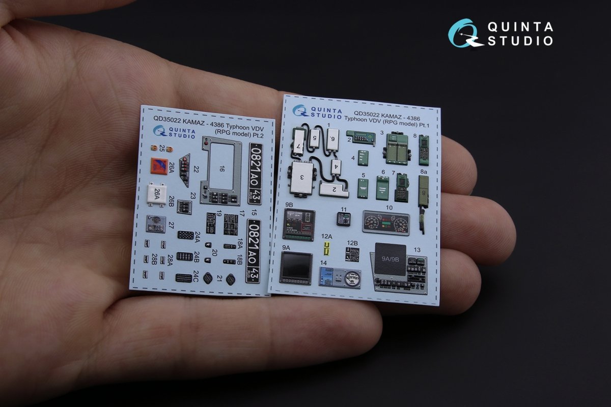 Quinta Studio QD35022 KAMAZ K-4386 Typhoon VDV family 3D-Printed &amp;amp; coloured Interior on decal paper (for RPG-model kit) 1/35 – zdjęcie 2