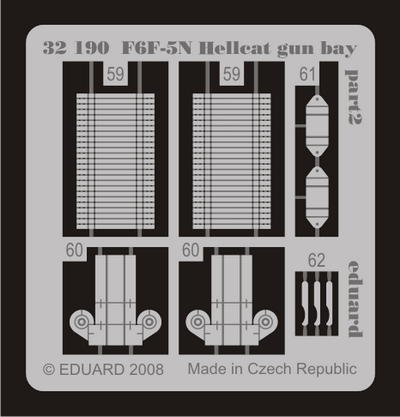 Eduard 32190 F6F-5N gun bay 1/32 TRUMPETER