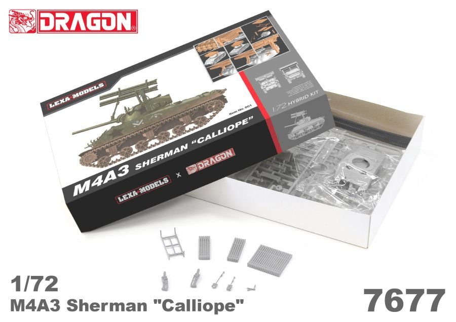 Dragon 7677 M4A3 Sherman &amp;quot;Calliope&amp;quot; (Lexa Models x Dragon Models) Hybrid Kit 1/72 – zdjęcie 2
