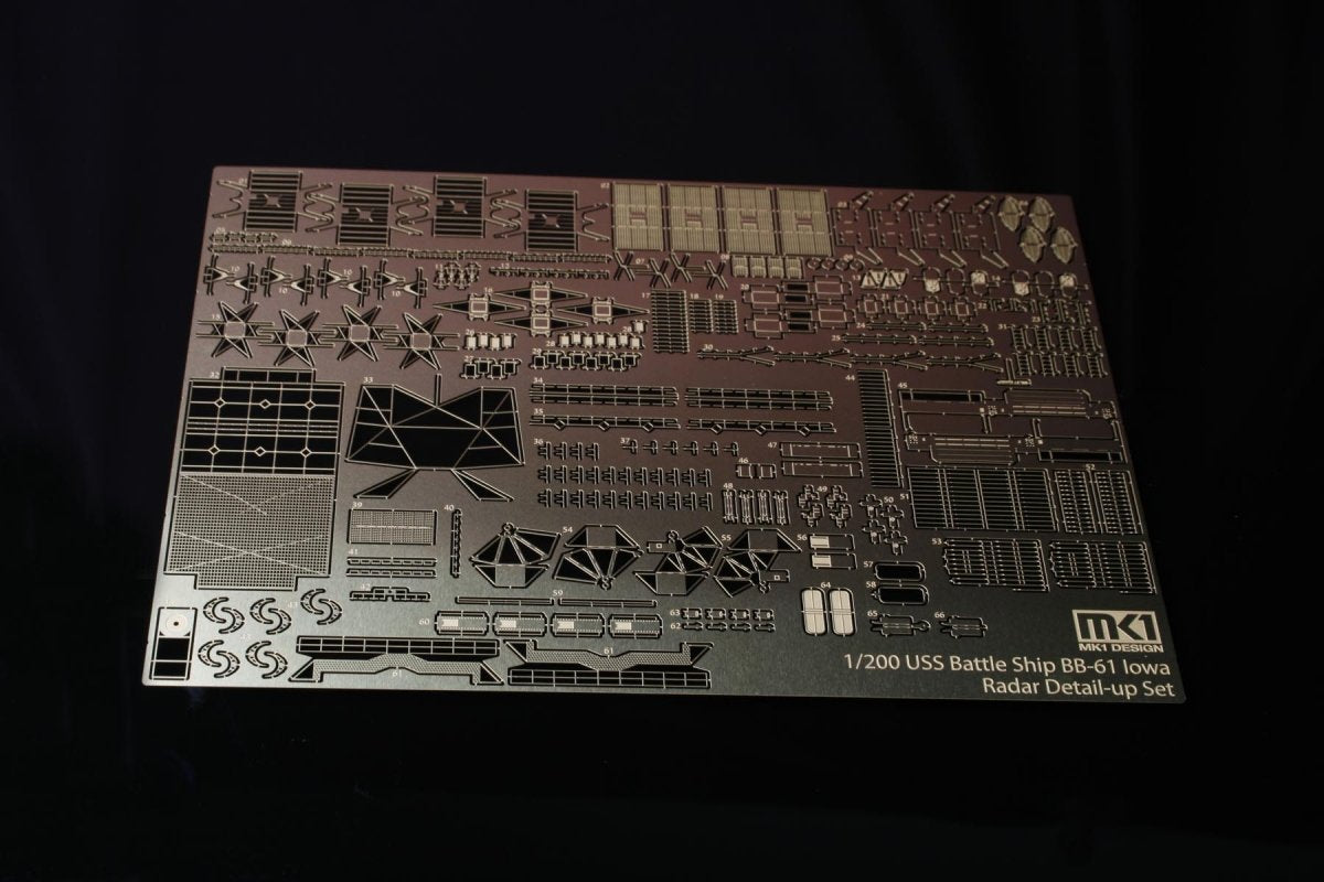 MK1 Design MS-20009 USS IOWA RADAR DETAIL-UP SET 1/200 – zdjęcie 3