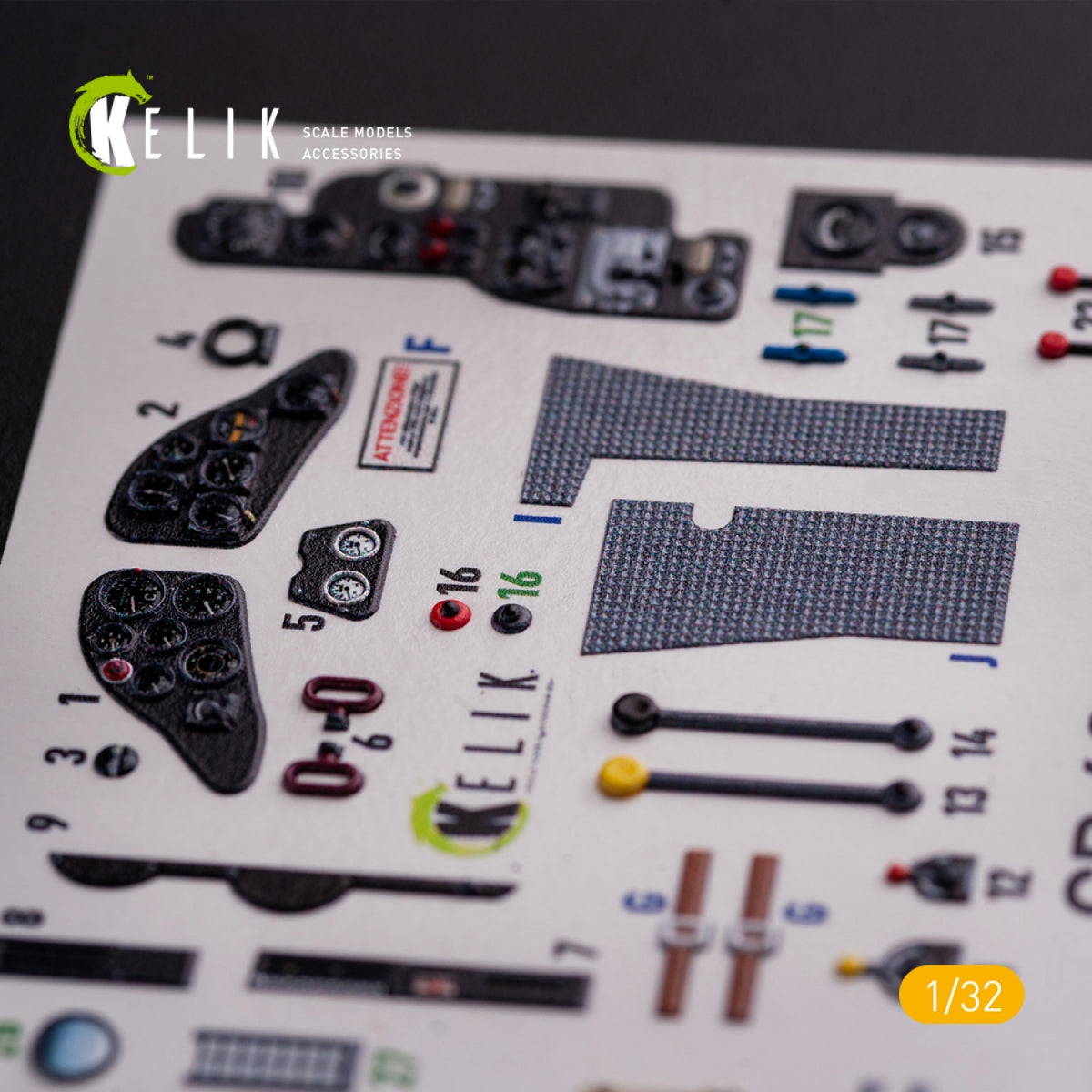 KELIK K32019 CR.42 LW - Interior 3D Decal for ICM kit 1/32 – zdjęcie 5