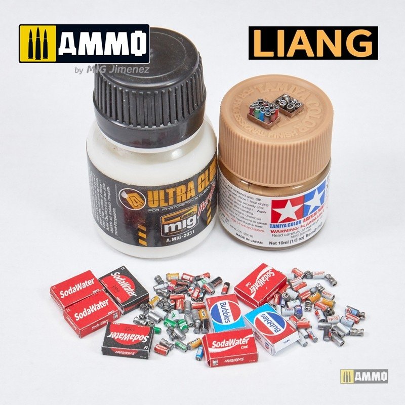 Liang 0412 3D-Print Model Soda Cans + Cardboard Boxes 2000s-2020s 1/35 – zdjęcie 5