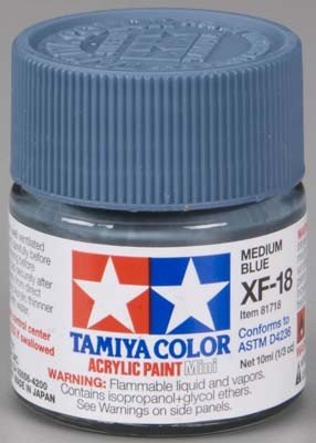 Tamiya XF18 Medium Blue (81718) Acrylic paint 10ml – zdjęcie 2