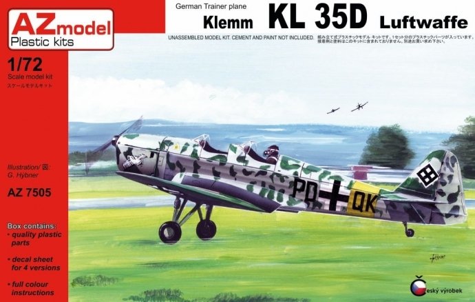 AZ Model AZ7505 Klemm KL 35D &amp;quot;Luftwaffe&amp;quot;