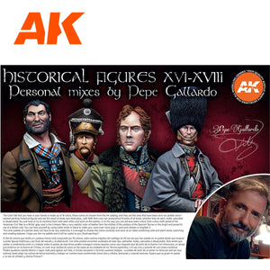 AK Interactive AK11762 SIGNATURE SET – HISTORICAL FIGURES S. XVI-XVIII BY PEPE GALLARDO PAINT SET 18x17 ml – zdjęcie 6