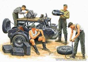 Master Box 3560 German motocycle repair team 1/35 – zdjęcie 2