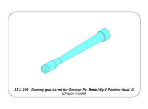 Aber 35L-209 Dummy gun barrel for German Pz. Beob.Wg.V Panther Ausf. D 1/35 – zdjęcie 4