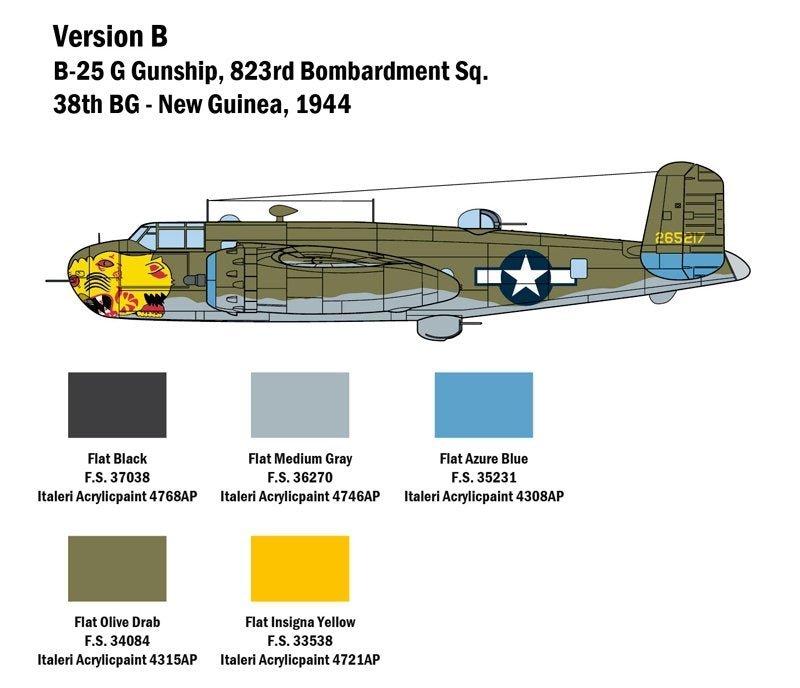 Italeri 2787 B-25G Mitchell 1/48 – zdjęcie 3